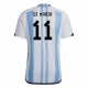 Camiseta Fútbol Argentina Ángel Di María #11 Mundial 2022 Primera Hombre Equipación