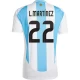 Camiseta Fútbol Argentina L. Martinez #22 Copa America 2024 Primera Hombre Equipación