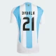 Camiseta Fútbol Argentina Paulo Dybala #21 Copa America 2024 Primera Hombre Equipación