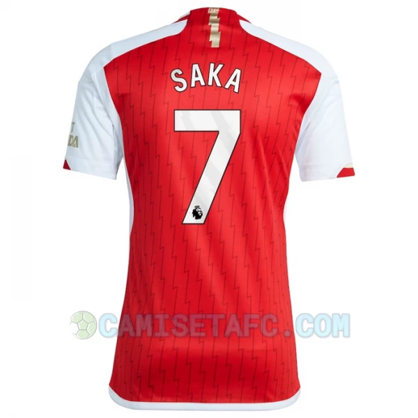 Camiseta Fútbol Arsenal FC Bukayo Saka #7 2023-24 Primera Equipación Hombre