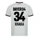 Camiseta Fútbol Bayer 04 Leverkusen 2023-24 Granit Xhaka #34 Segunda Equipación Hombre