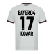 Camiseta Fútbol Bayer 04 Leverkusen 2023-24 Kovar #17 Segunda Equipación Hombre