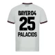 Camiseta Fútbol Bayer 04 Leverkusen 2023-24 Palacios #25 Segunda Equipación Hombre