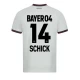 Camiseta Fútbol Bayer 04 Leverkusen 2023-24 Schick #14 Segunda Equipación Hombre