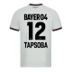 Camiseta Fútbol Bayer 04 Leverkusen 2023-24 Tapsoba #12 Segunda Equipación Hombre