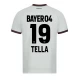 Camiseta Fútbol Bayer 04 Leverkusen 2023-24 Tella #19 Segunda Equipación Hombre