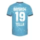 Camiseta Fútbol Bayer 04 Leverkusen Tella #19 2023-24 Tercera Equipación Hombre