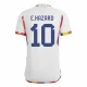 Camiseta Fútbol Bélgica Eden Hazard #10 Mundial 2022 Segunda Hombre Equipación