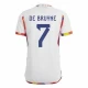 Camiseta Fútbol Bélgica Kevin De Bruyne #7 Mundial 2022 Segunda Hombre Equipación