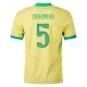 Camiseta Fútbol Brasil Casemiro #5 Copa America 2024 Primera Hombre Equipación