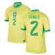 Camiseta Fútbol Brasil Danilo #2 Copa America 2024 Primera Hombre Equipación
