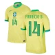 Camiseta Fútbol Brasil Fabricio B. #14 Copa America 2024 Primera Hombre Equipación