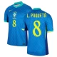 Camiseta Fútbol Brasil L.paqueta #8 Copa America 2024 Segunda Hombre Equipación