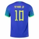 Camiseta Fútbol Brasil Neymar Jr #10 Mundial 2022 Segunda Hombre Equipación