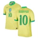 Camiseta Fútbol Brasil Rodrygo #10 Copa America 2024 Primera Hombre Equipación