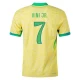 Camiseta Fútbol Brasil Vini Jr #7 Copa America 2024 Primera Hombre Equipación