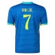 Camiseta Fútbol Brasil Vini Jr #7 Copa America 2024 Segunda Hombre Equipación