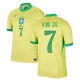 Camiseta Fútbol Brasil Vinicius Junior #7 Copa America 2024 Primera Hombre Equipación