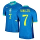 Camiseta Fútbol Brasil Vinicius Junior #7 Copa America 2024 Segunda Hombre Equipación
