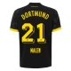 Camiseta Fútbol BVB Borussia Dortmund 2023-24 Malen #21 Segunda Equipación Hombre