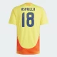 Camiseta Fútbol Colombia Asprilla #18 Copa America 2024 Primera Hombre Equipación
