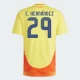 Camiseta Fútbol Colombia C. Hernandez #29 Copa America 2024 Primera Hombre Equipación