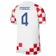 Camiseta Fútbol Croacia Perisic #4 Mundial 2022 Primera Hombre Equipación