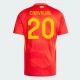 Camiseta Fútbol España Carvajal #20 Eurocopa 2024 Primera Hombre Equipación
