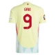 Camiseta Fútbol España Gavi #9 Eurocopa 2024 Segunda Hombre Equipación