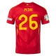 Camiseta Fútbol España Pedri #26 Eurocopa 2024 Primera Hombre Equipación