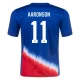 Camiseta Fútbol Estados Unidos Aaronson #11 Copa America 2024 Segunda Hombre Equipación