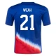 Camiseta Fútbol Estados Unidos Weah #21 Copa America 2024 Segunda Hombre Equipación