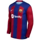 Camiseta Fútbol FC Barcelona Robert Lewandowski #9 2023-24 Primera Equipación Hombre Manga Larga