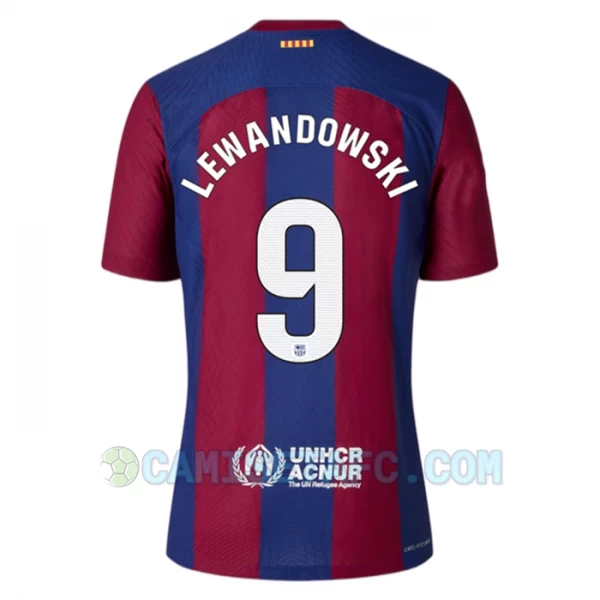 Camiseta Fútbol FC Barcelona Robert Lewandowski #9 2023-24 Primera Equipación Hombre