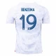 Camiseta Fútbol Francia Karim Benzema #19 Mundial 2022 Segunda Hombre Equipación