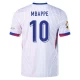 Camiseta Fútbol Francia Kylian Mbappé #10 Eurocopa 2024 Segunda Hombre Equipación