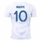 Camiseta Fútbol Francia Kylian Mbappé #10 Mundial 2022 Segunda Hombre Equipación
