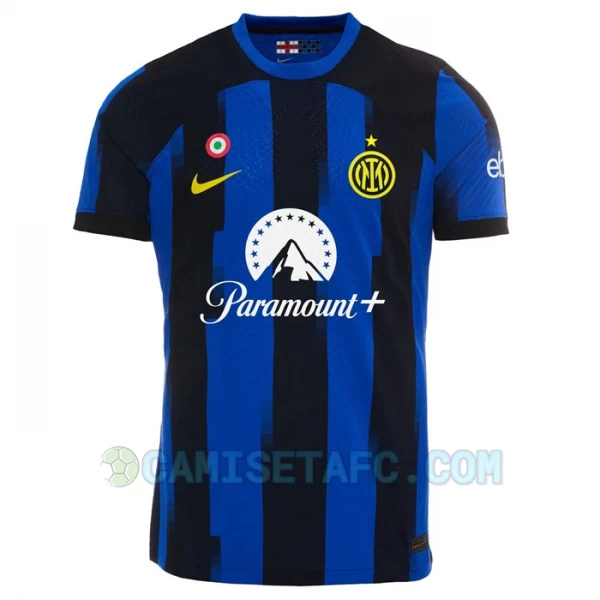 Camiseta Fútbol Inter Milan Lautaro Martínez #10 2023-24 Primera Equipación Hombre
