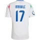 Camiseta Fútbol Italia Ciro Immobile #17 Eurocopa 2024 Segunda Hombre Equipación