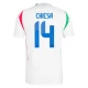 Camiseta Fútbol Italia Federico Chiesa #14 Eurocopa 2024 Segunda Hombre Equipación