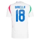 Camiseta Fútbol Italia Nicolo Barella #18 Eurocopa 2024 Segunda Hombre Equipación