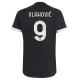 Camiseta Fútbol Juventus FC Vlahovic #9 2023-24 Tercera Equipación Hombre
