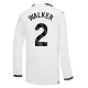 Camiseta Fútbol Manchester City 2023-24 Kyle Walker #2 Segunda Equipación Hombre Manga Larga