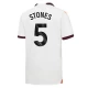 Camiseta Fútbol Manchester City 2023-24 Stones #5 Segunda Equipación Hombre