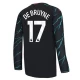 Camiseta Fútbol Manchester City Kevin De Bruyne #17 2023-24 Tercera Equipación Hombre Manga Larga