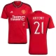 Camiseta Fútbol Manchester United Antony #21 2023-24 UCL Primera Equipación Hombre