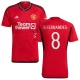 Camiseta Fútbol Manchester United Bruno Fernandes #8 2023-24 UCL Primera Equipación Hombre