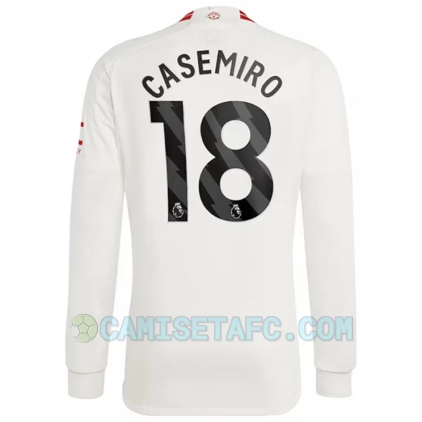 Camiseta Fútbol Manchester United Casemiro #18 2023-24 Tercera Equipación Hombre Manga Larga