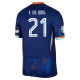 Camiseta Fútbol Países Bajos Frenkie de Jong #21 Eurocopa 2024 Segunda Hombre Equipación