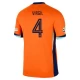 Camiseta Fútbol Países Bajos Virgil van Dijk #4 Eurocopa 2024 Primera Hombre Equipación